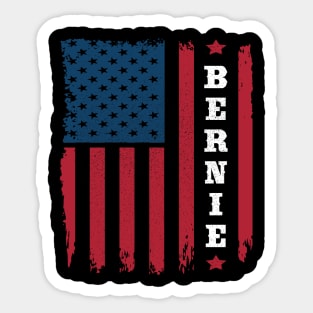 Bernie Sanders Vintage USA Flag Sticker